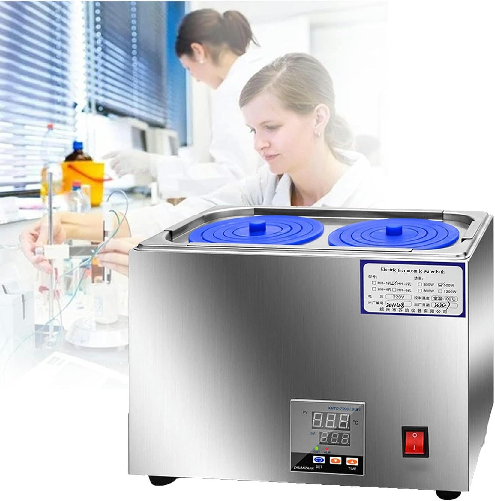 Bain-marie de laboratoire électrique RT-100 °C cuve inox et thermostat numérique
