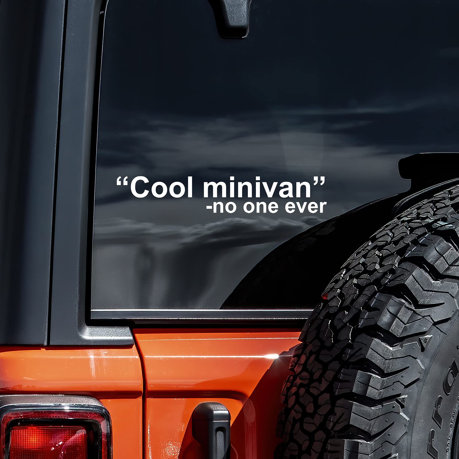 Cool Minivan Decal Vinyl Sticker Auto Car Truck Wall Laptop | White | 8