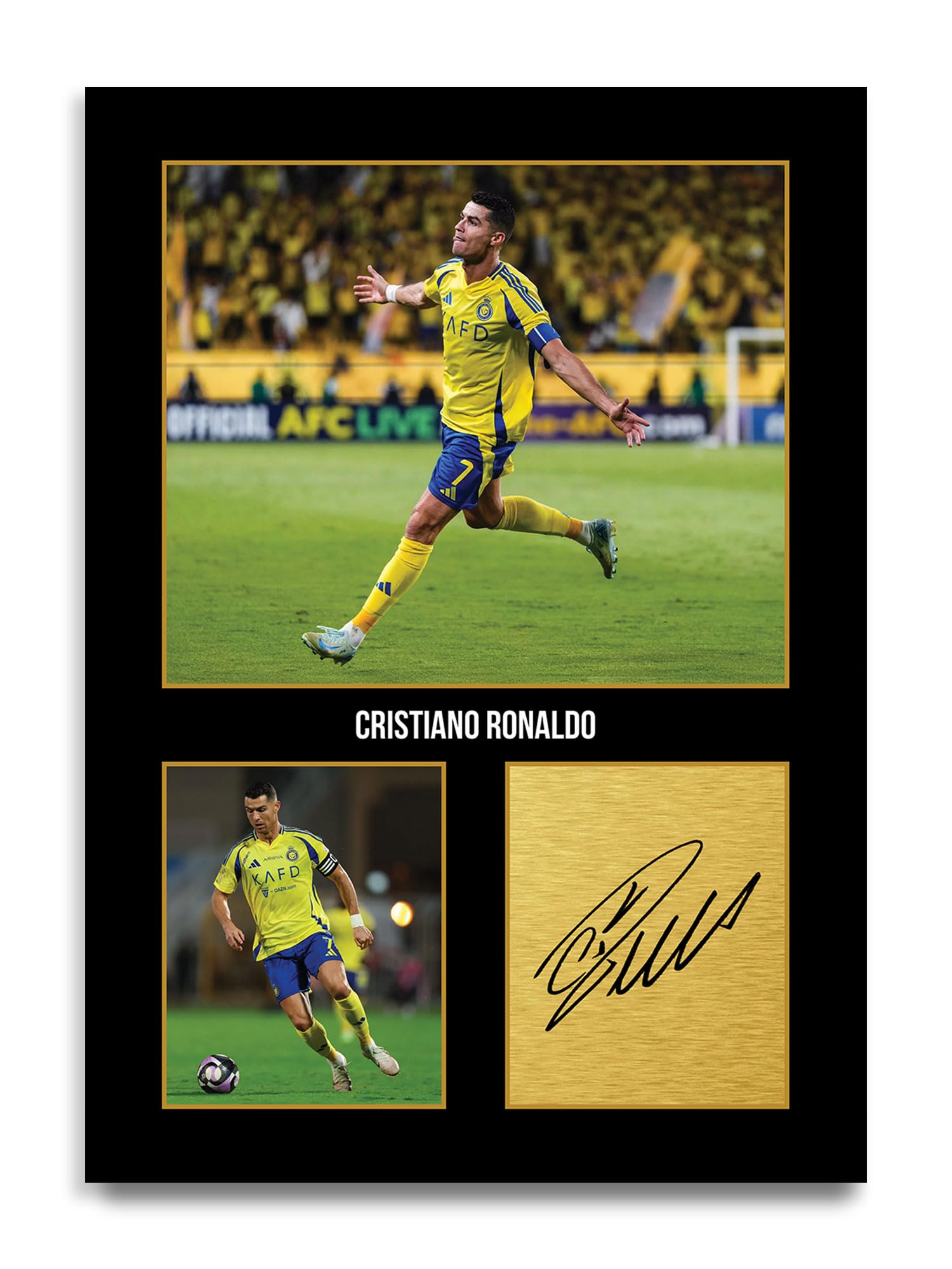 HWC Trading Cristiano Ronaldo Al Nassr Gifts Printed Signed Autograph Picture for Football Fans and Supporters (ID-005007) - A4 Print Only