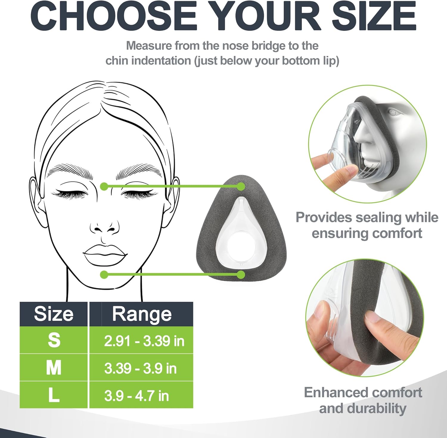 Foam Cushions for Airtouch F20 Medium, Compatible with Original F20 Frame, Slow-Rebound Sponge for Gentler Wearing, Innovative F20 Replacement Cushion M, 2 Packs, Brown - Image 5