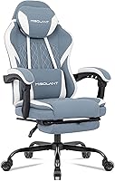 Vista 12 de Misolant Silla de videojuegos, silla gamer de tela con reposapiés para adultos, silla ergonómica de juego de computadora con respaldo alto