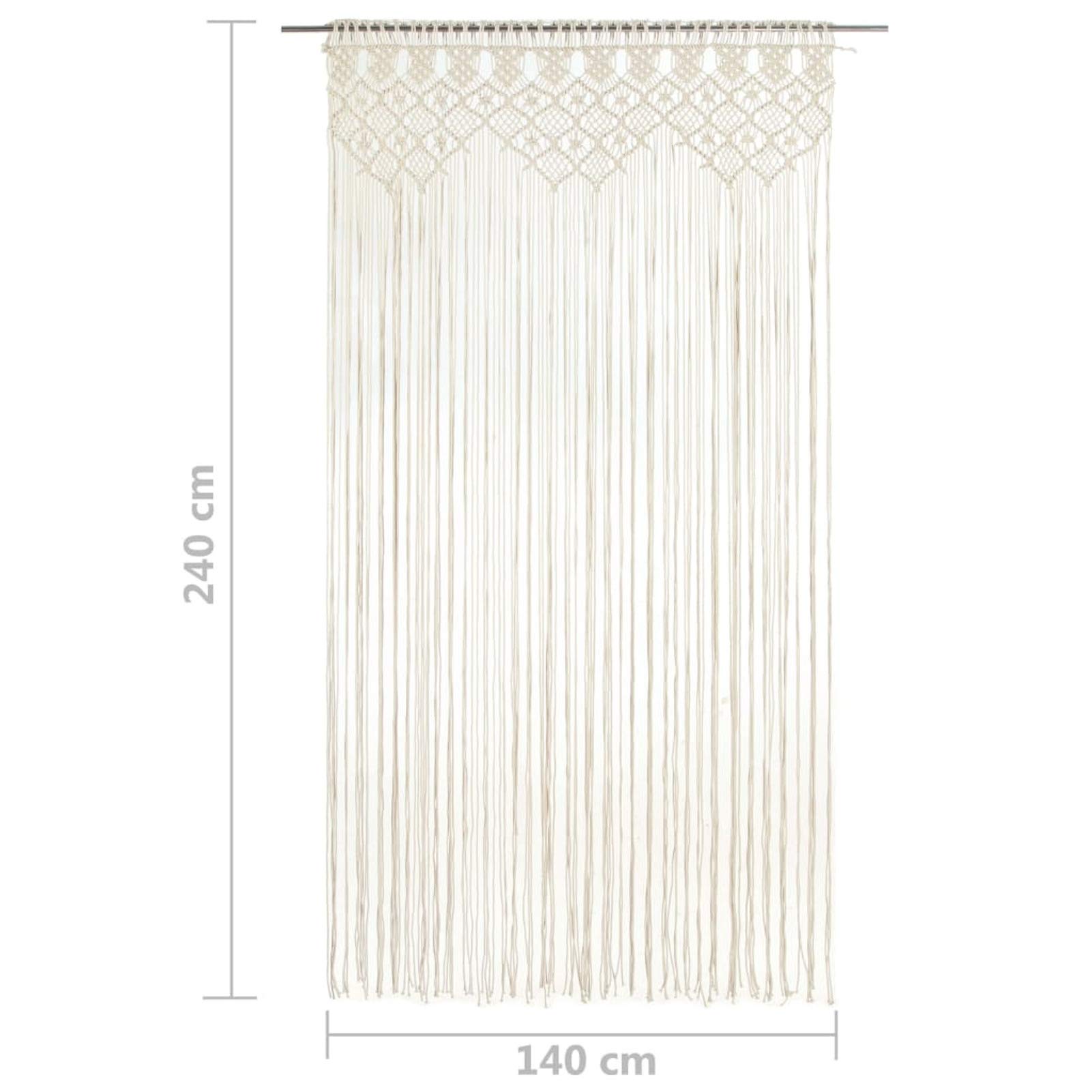 Tidyard Macramé Fait à la Main - Tenture Murale, Rideau Décoratif de Porte et Fenêtre - Fond de Mariage - 140 x 240 cm - Coton