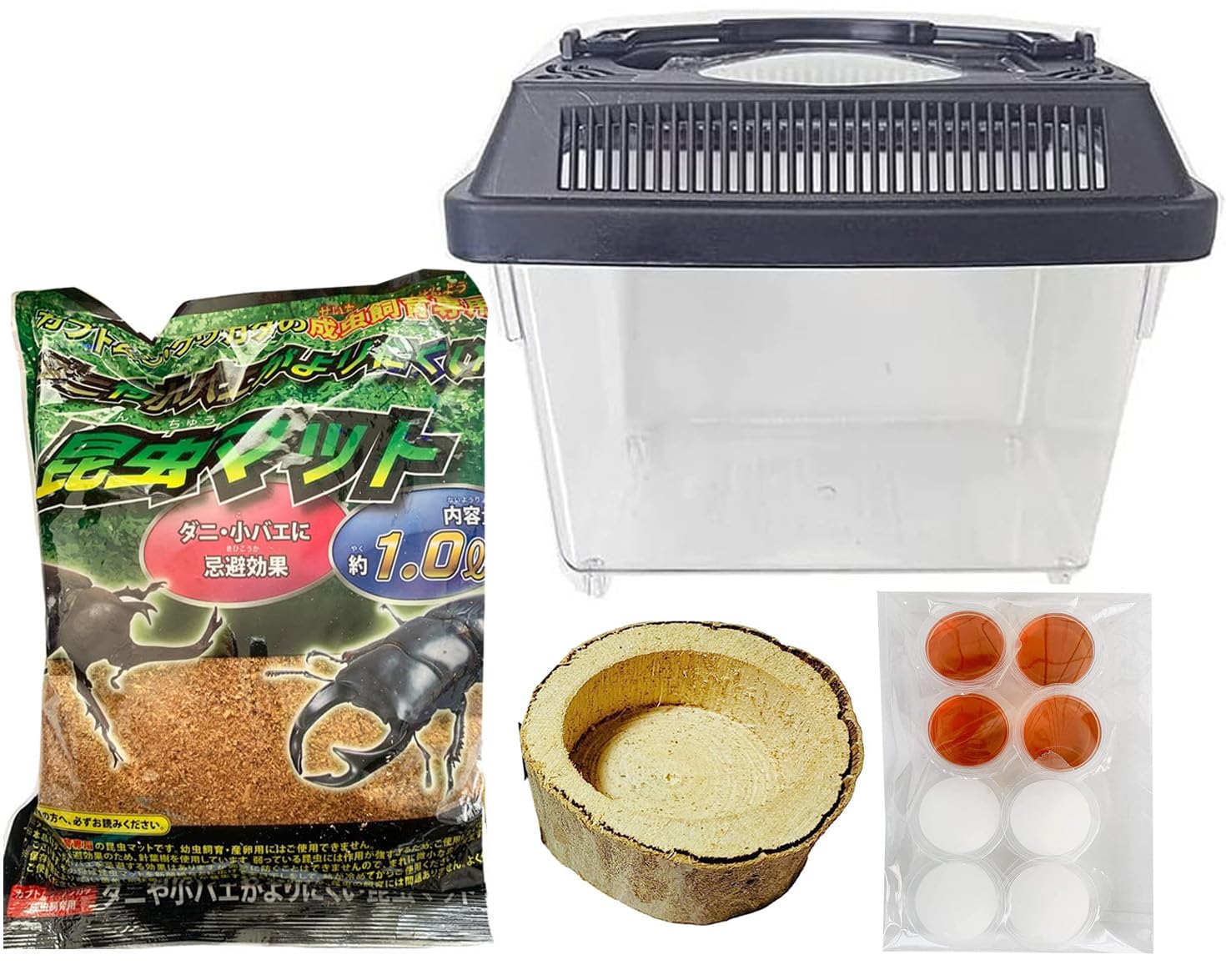 昆虫飼育セット Amazon | カブトムシ＆クワガタ 飼育セット （ 飼育ケース 昆虫マット