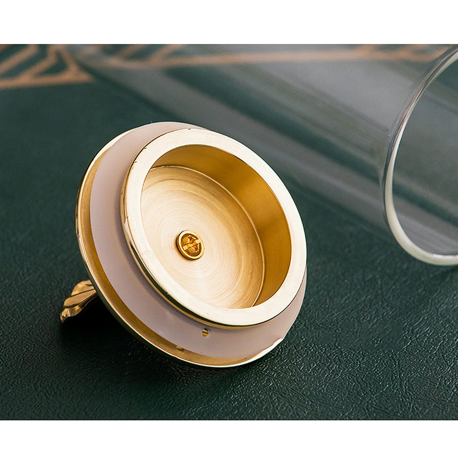 Botes para Alimentos Ginkgo Biloba Frascos de almacenamiento decorativos con tapa EUROPE GILDED CRAFT CRAFT Botella de cristal Dispensador de grano Sellado Bocadillos Jar Decoración del hogar Botes He