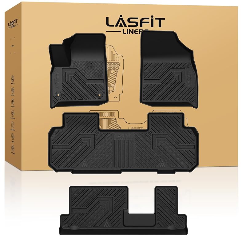 Jogo de tapetes automotivos em TPE sob medida para Chevrolet Traverse 2018–2023 e Traverse Limited 2024, 8 lugares, LASFIT, XS-CH30