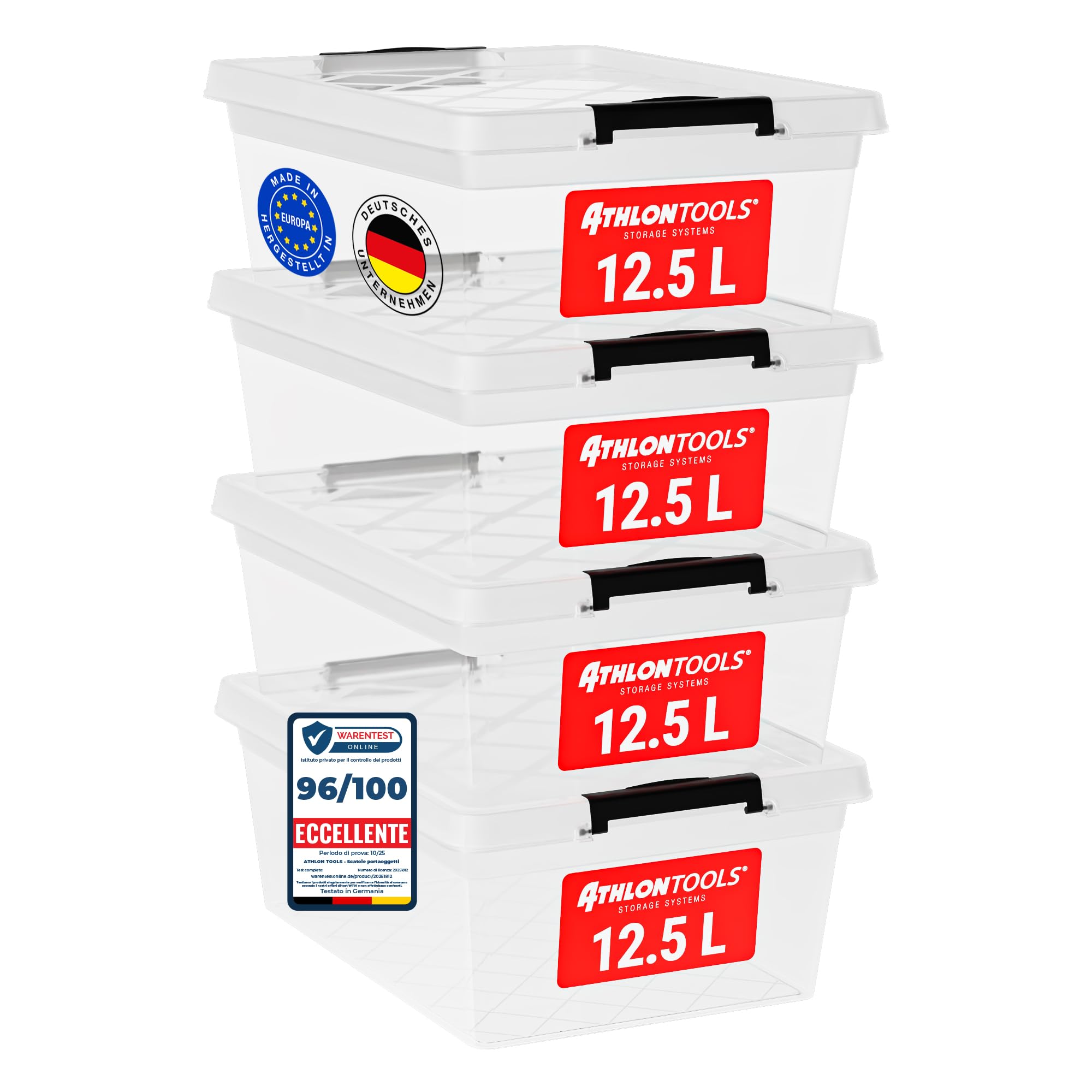 SPXMQSS Contenitore Plastica con Coperchio, Scatole Impilabili Plastica Apertura Frontale, Scatola di Stoccaggio Pieghevole Scatole Trasparenti con Ruote per Soggiorno e Cucina