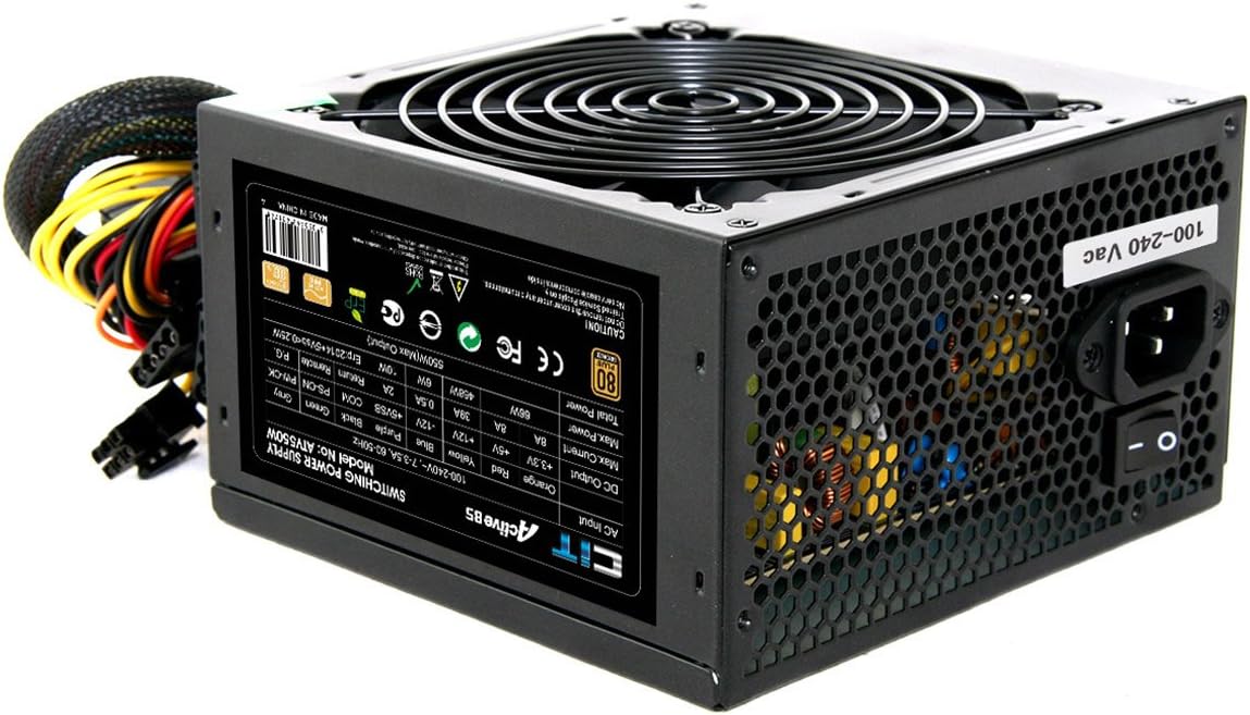 CiT ATV-550W-OEM 550 W ATV 12 cm Fan Full Range Power Supply Unit - Black