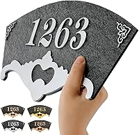 Vista 1 de Placa de Dirección Personalizada de Metal Fundido - Letrero de Número de Casa Personalizado, Números de Dirección para Dirección de Casa Exterior