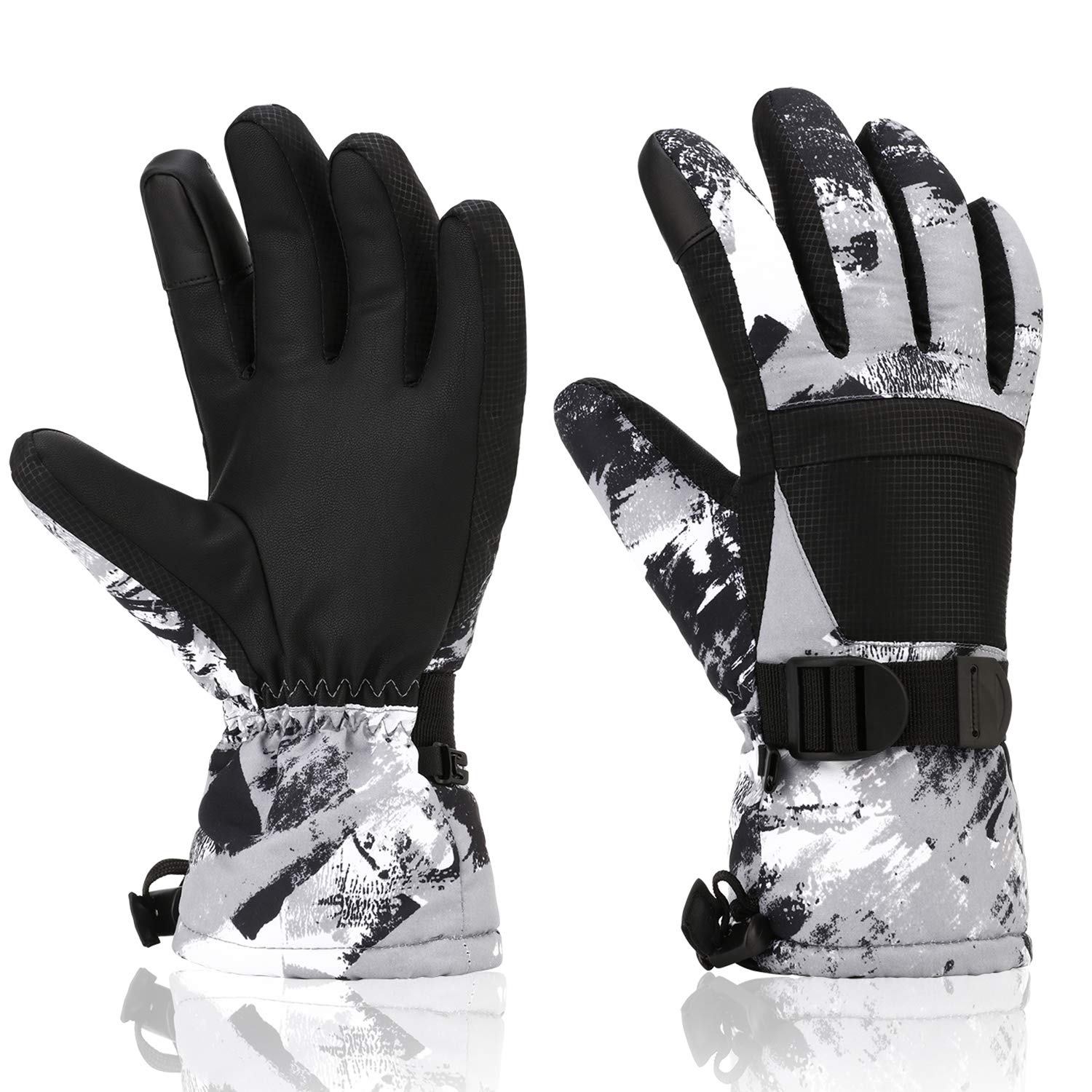 Yidomto Ski Gloves for Men Women Kids - Waterproof Thermal Winter Snow Gloves, Touchscreen Compatible for Skiing, Snowboarding, Cold Weather,