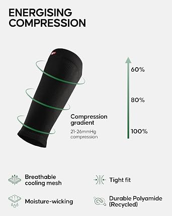 DANISH ENDURANCE Calf Compression Sleeve, 21-26 mmHG, 1 & 3-Pack