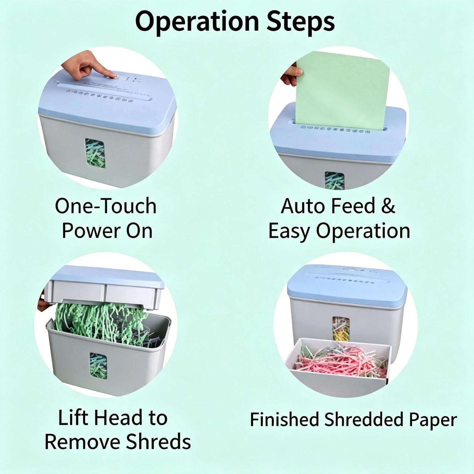 JOSBY Mini Trituradora De Papel En Zigzag, Trituradora De Escritorio con Alimentación Automática, Máquina Eléctrica para Rellenar Cajas De Rafia, Cepillo Ajustable para Papel De 25 G Y 75 G, para