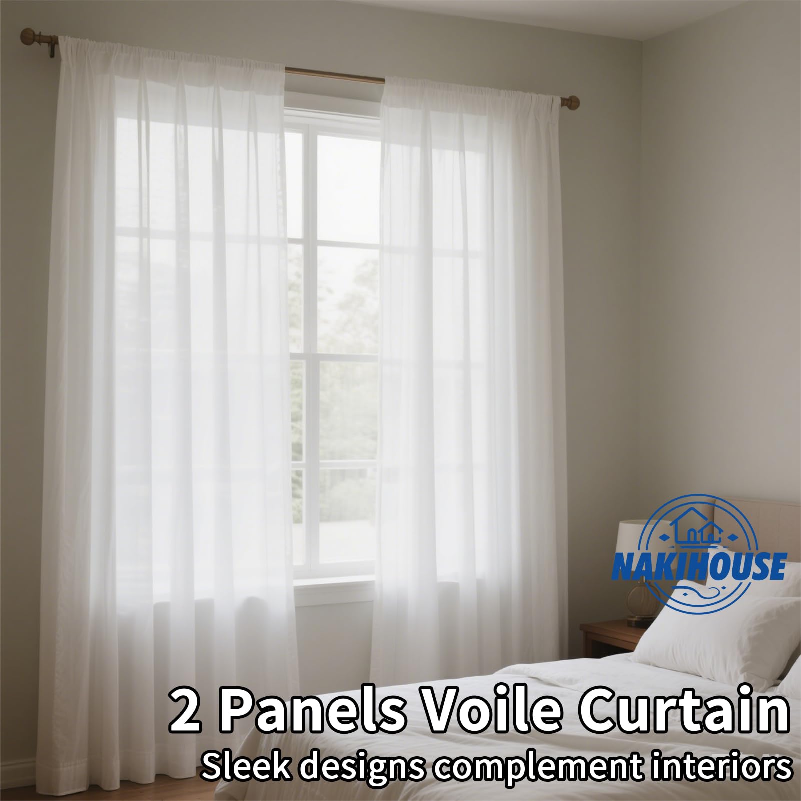 NAKIHOUSE Voile Curtain - Image 2