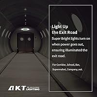 Vista 6 de AKT LIGHTING Combo de luz LED de emergencia y señal de salida, señal de salida verde, luz de salida de emergencia certificada UL, lámparas