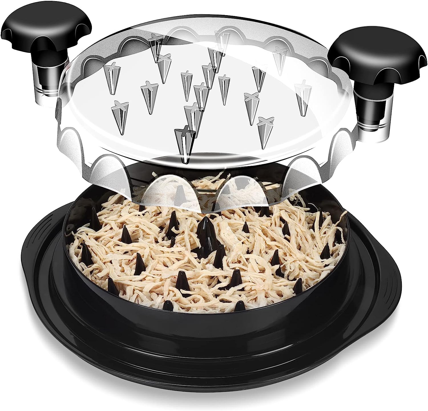 Chicken Shredder Shred Machine Chicken Shredding Tool Chicken Shredder Shred Machine Meat Shredder Meat Shredding Tool with Handles Non-skid Base Mat Suitable for Pulled Pork Beef Chicken