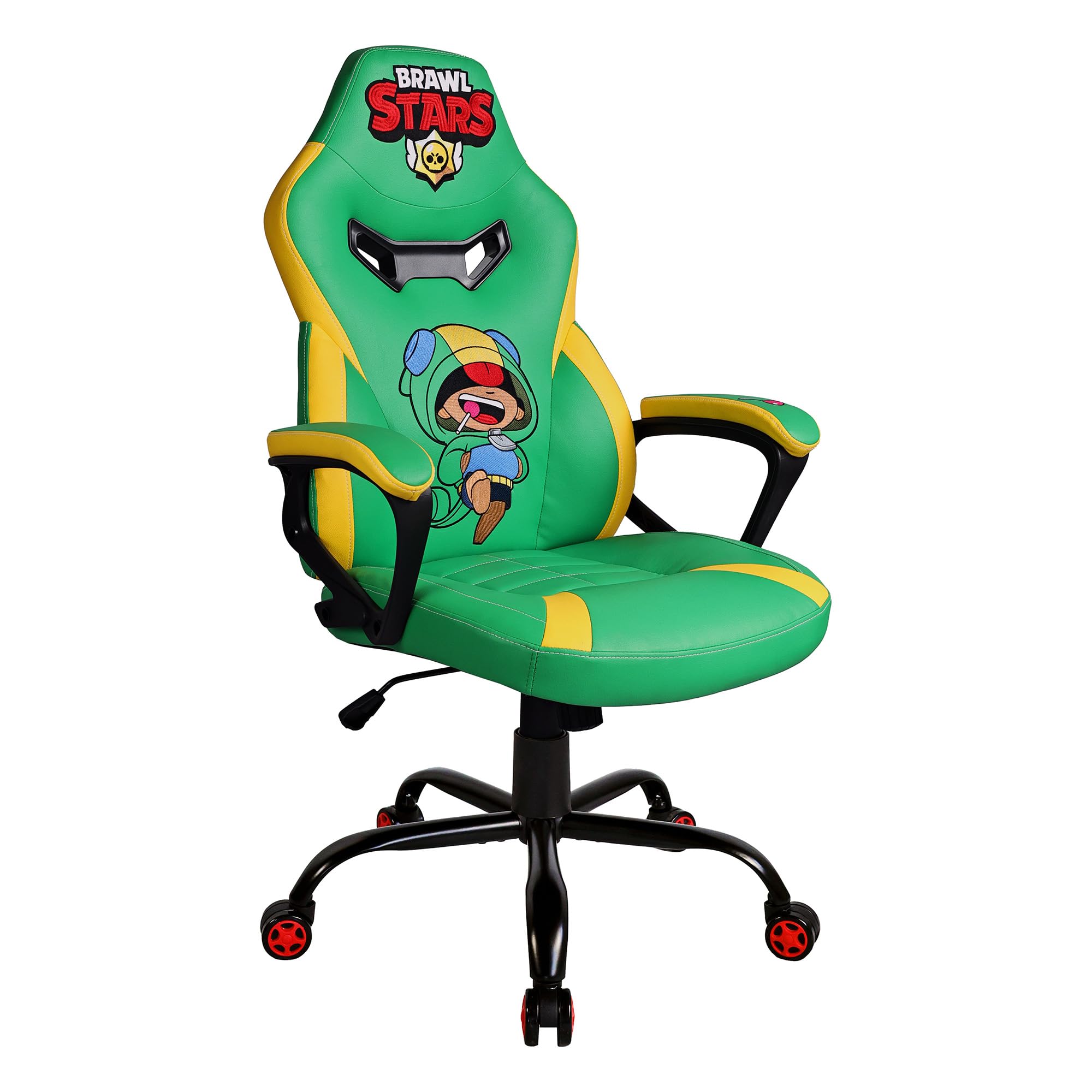 SUBSONIC - Junior Gaming Stuhl Brawl Stars Leon - Bürostuhl | Offizielle Lizenz, Ergonomisch, Hochdichter Schaum, Armlehnen, Höhenverstellbar - Für Kinder und Jugendliche