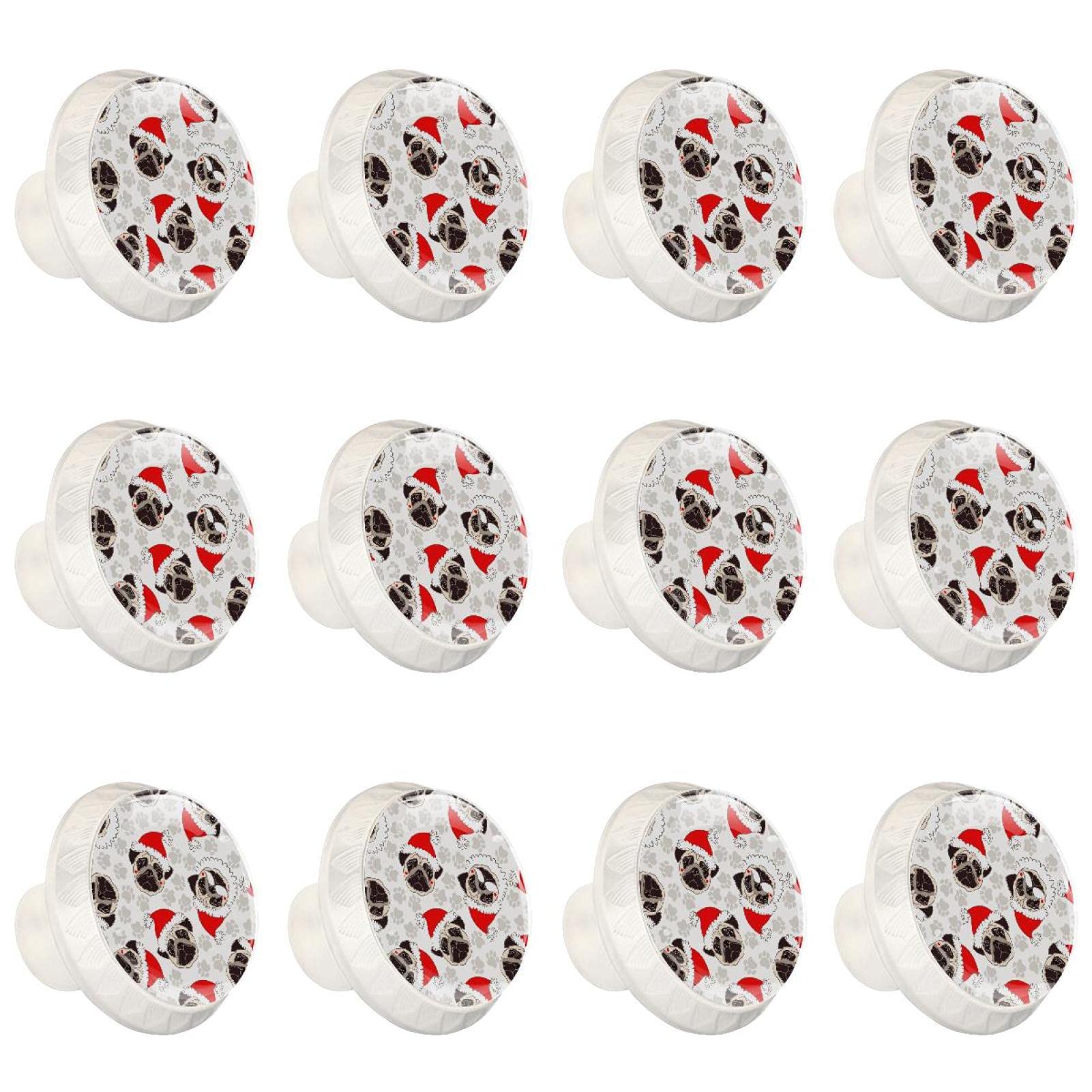 Boutons d'armoires de cuisine ronds poignée tiroir carlin Noël x12