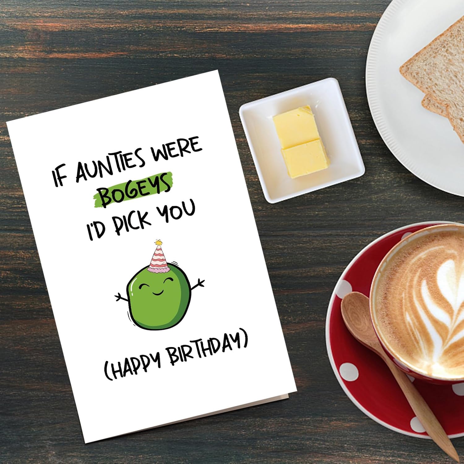 Qiliji Funny Birthday Card for Aunt, Humorous Aunt Birthday Card, Happy Birthday Card from Niece Nephew, If Aunties Were Bogeys I'd Pick You - Image 6