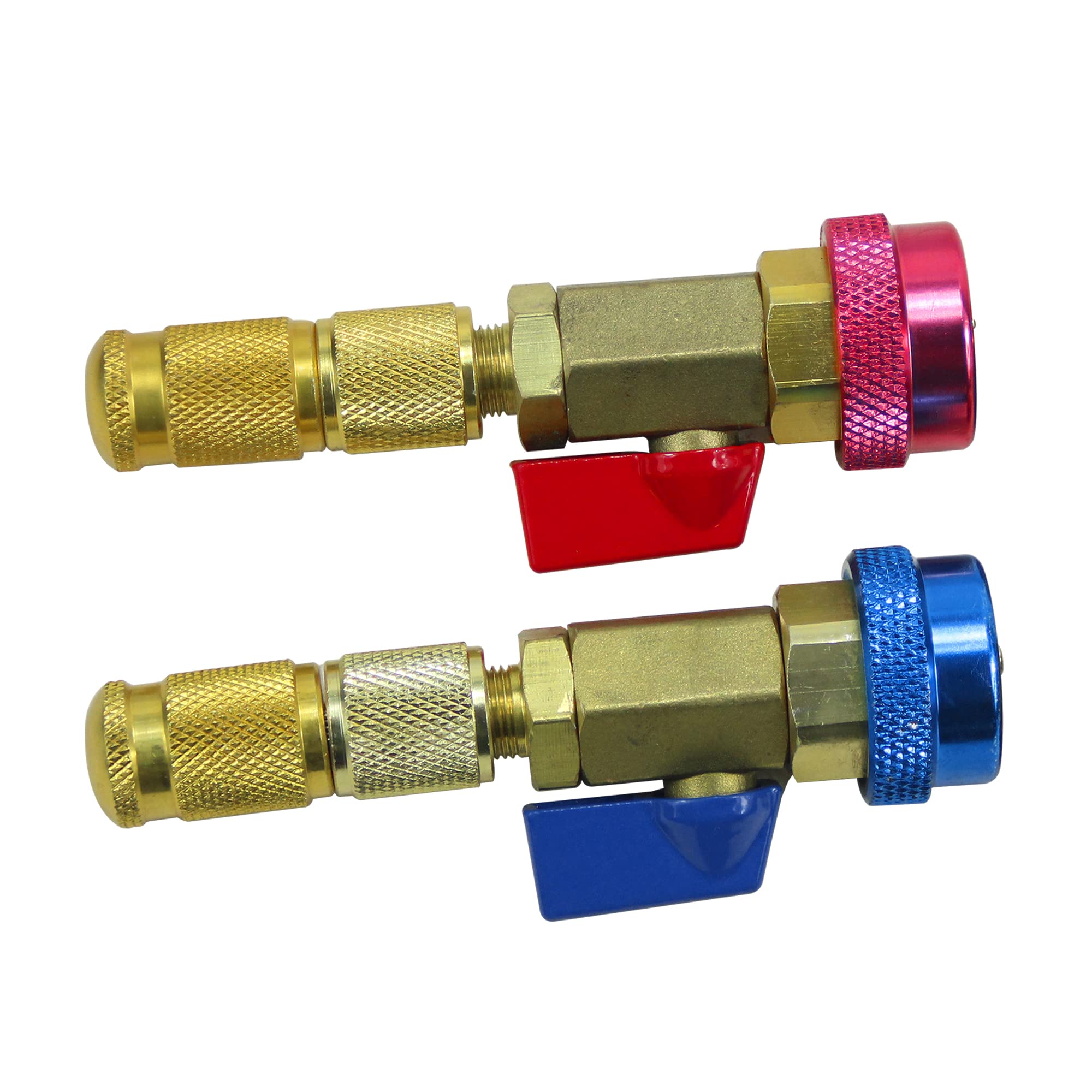 TradeINArt R134A Valve Core Quick Remover Installer, High Pressure (Red) and Low Pressure (Blue) Valve Core Remover Tool for Refrigerant Air Conditioner System, 2 Pack
