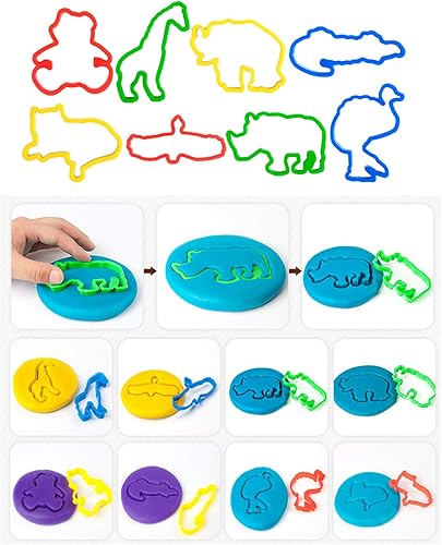 Miniatura 3 de Juego de herramientas de moldes de letras para niños, 69 piezas, accesorios, rodillos y cortadores, varios moldes de animales de plástico y