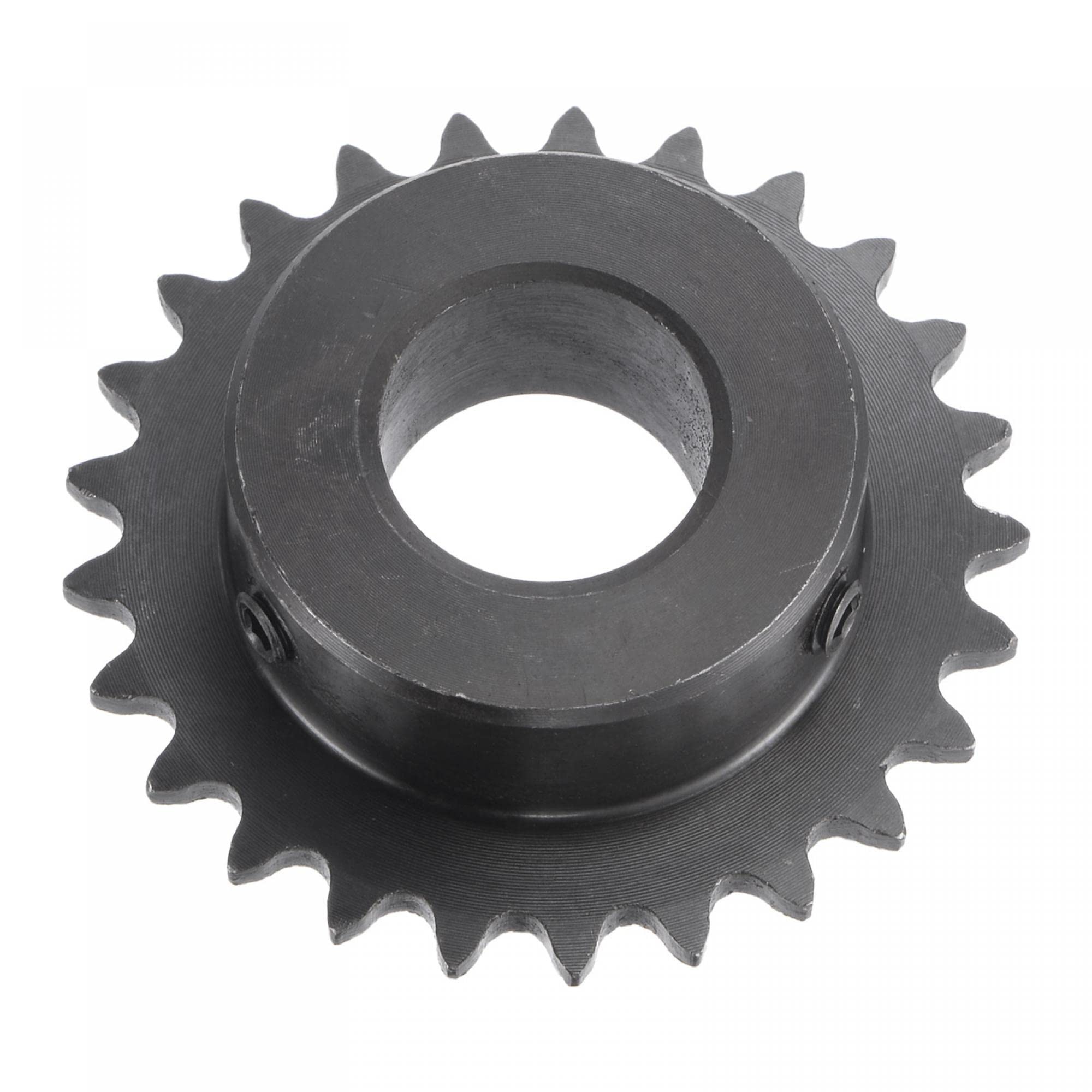 uxcell 25 Tooth Roller Sprocket B Type, #25 Chain, Single Strand 1/4" Pitch, 8mm Bore Black Oxide C45 Carbon Steel with Set Screws for ISO 04C — Amazon image 7