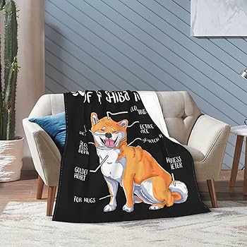 Amazon｜ブランケット 面白い 柴犬 犬柄 shiba inu アニメ 毛布