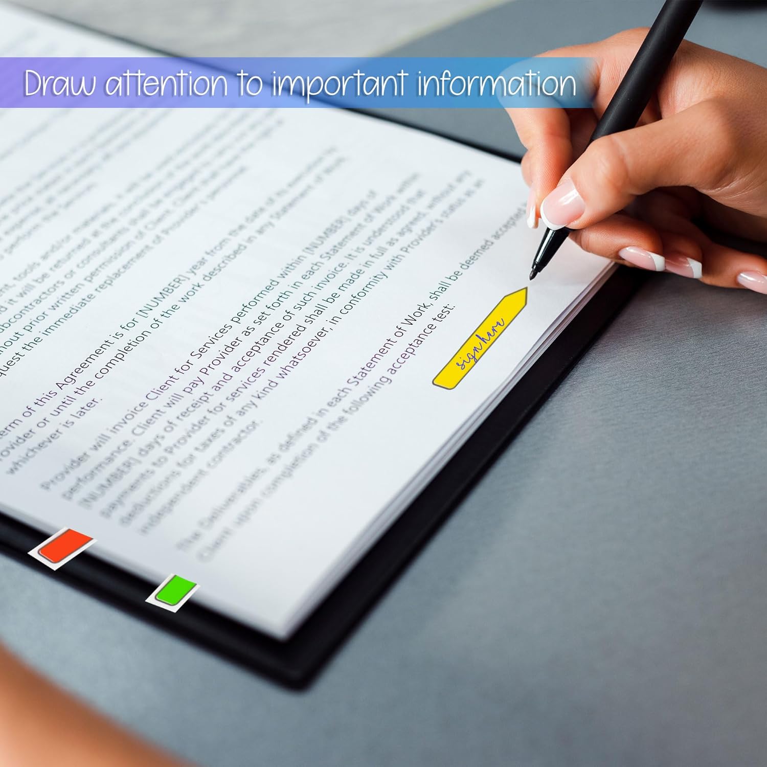 BAZIC Products Neon Page Marker Dispensers, Sticky Notes for Study Materials, Office Use, & Neon Colored Page Markers for Books and Documents, 0.5x1.7, 100 Flags/Pack, 24-Packs