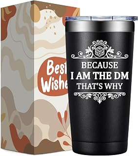 Grifarny Dungeons and Dragons Gifts for Men, Women - Great Gift for DnD Lovers - Dungeon Master Gifts - D&D Lovers Gamer Gift - Because I'm the DM Tumbler 20 oz