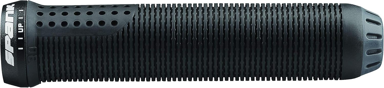 SPANK Spike Grip, Single Lock Grip, Low Profile 30mm or 33mm Diameter, Tapered bar Ends, Spank 'Human Factor' Grip Pattern