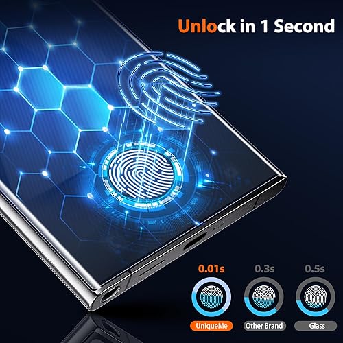 Miniatura 6 de UniqueMe 2Pack for Samsung Galaxy S24 Ultra Screen Protector, 3-Second Installation3D Curved Full CoverageNot BubblesFingerprint SupportNot Glass 7H