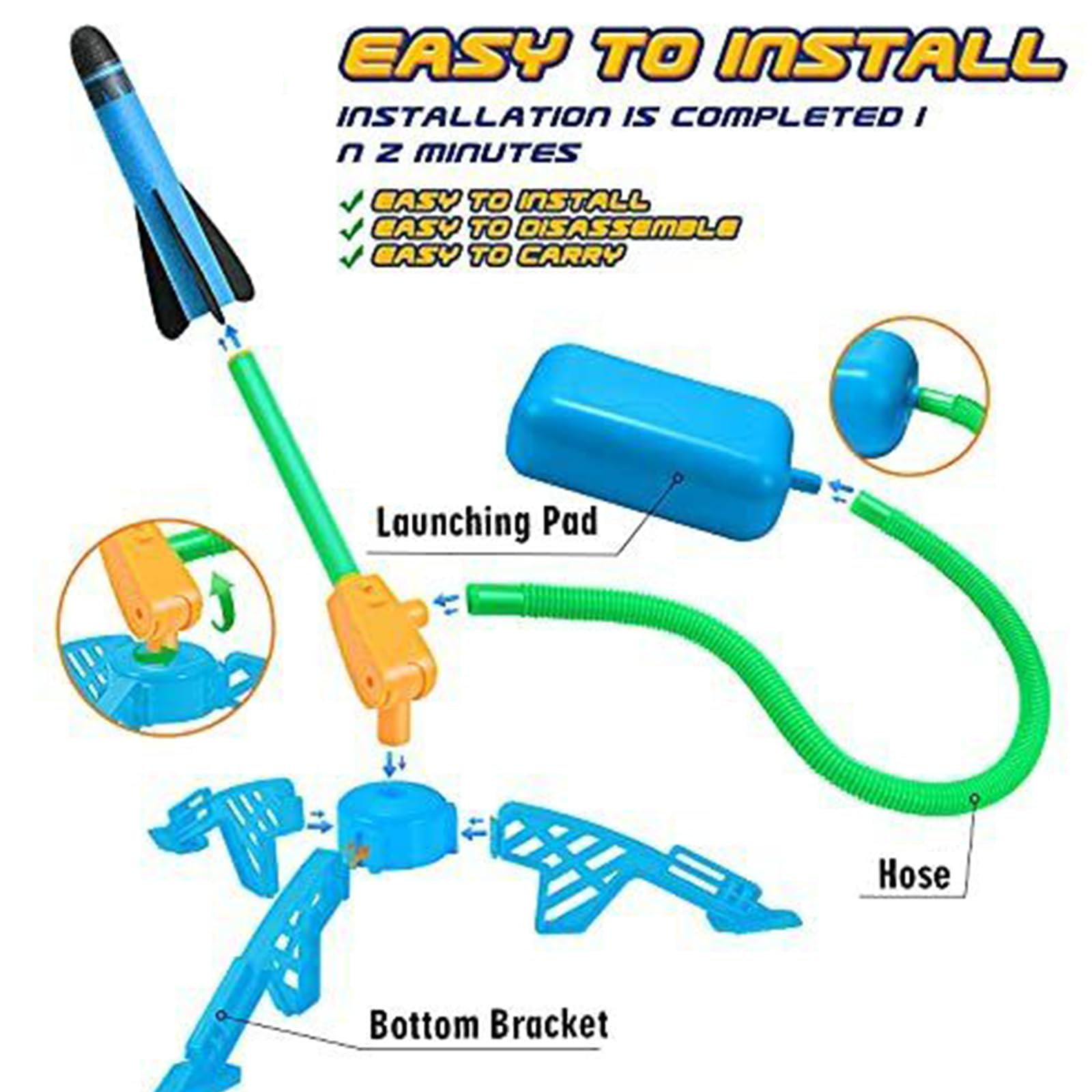 technodry Rocket Launcher for Kids - Image 4