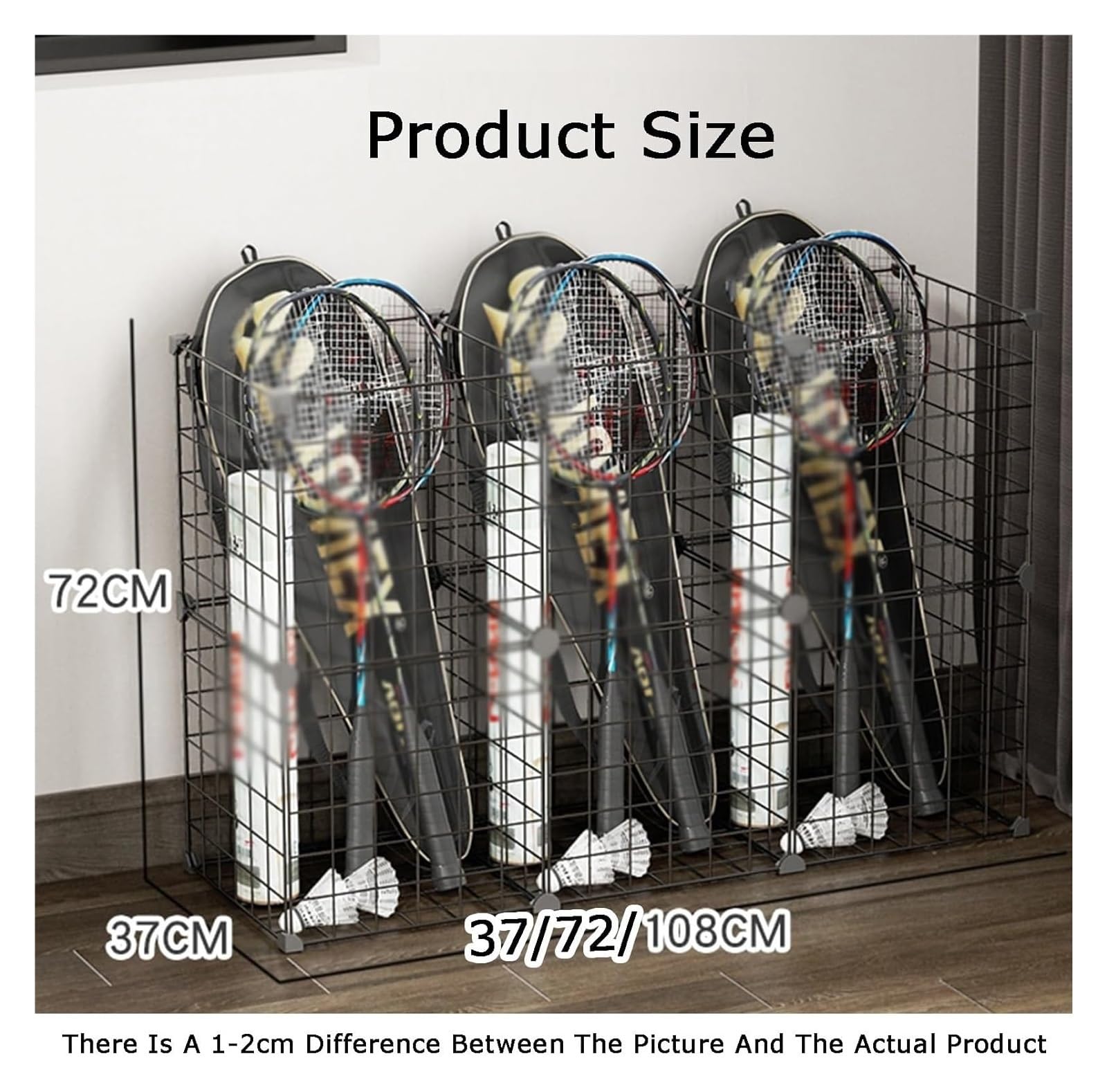 Supporto per Racchetta da Tennis, Supporto porta racchette da badminton da terra, organizer porta attrezzature sportive