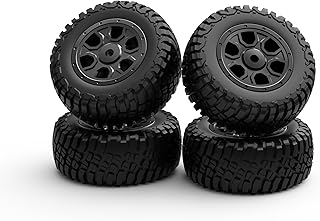 RC Car Reifen Ersatzteil Set – Offroad-Reifen mit Felgen, 4 Stück, kompatibel mit HS16-81
