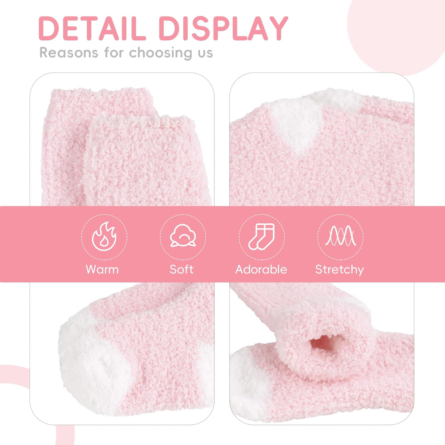 Zando Kids Fuzzy Socks Girls Boys Toddler Slipper Socks Baby Christmas Soft Warm Winter Cozy Fluffy Cabin Socks Indoor - Image 2