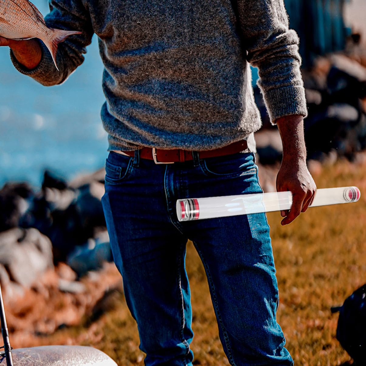 Toyvian Cuchara Flotante para Pescar Hombres abordar Tubo Flotante flotadores de Pesca Tubo de carrozas de Pesca Tubo de flotación de Pescado Flotador de Pesca Acrílico