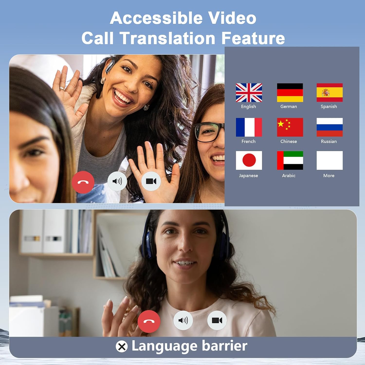 AI Translation Earbuds Real Time, Translator Headphones 164 Languages & Accents, Audifonos Traductores Inglés Español, Bluetooth5.4Device for Travel Business Learning Compatible with iOS and Android