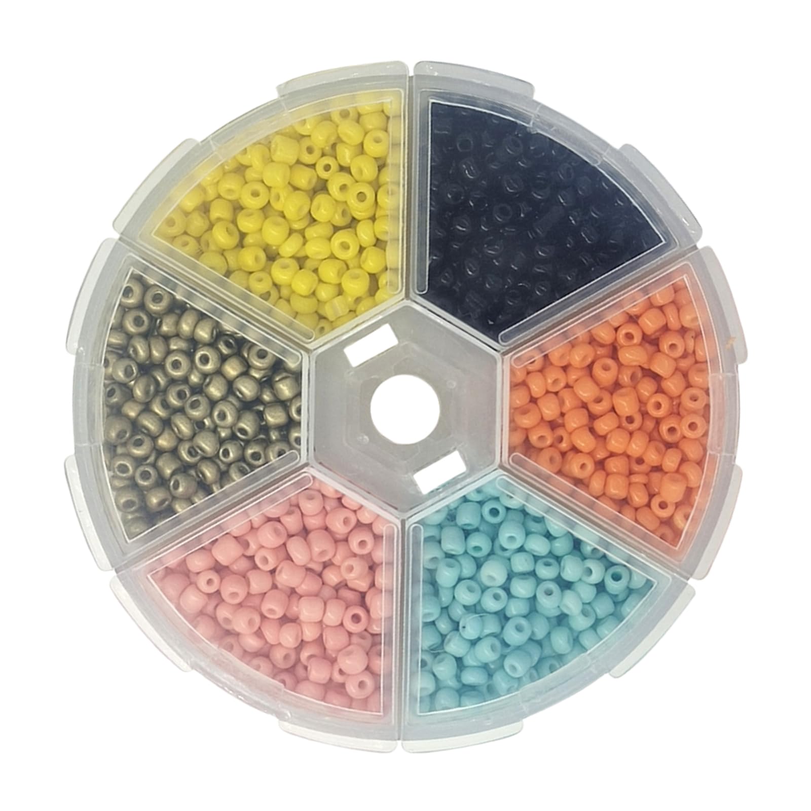 mioosho 1 Box of Beads for Fly Tying, Beads Round Bead Head Balls for Jigs Hook Fishing Fly Tying Materials Set