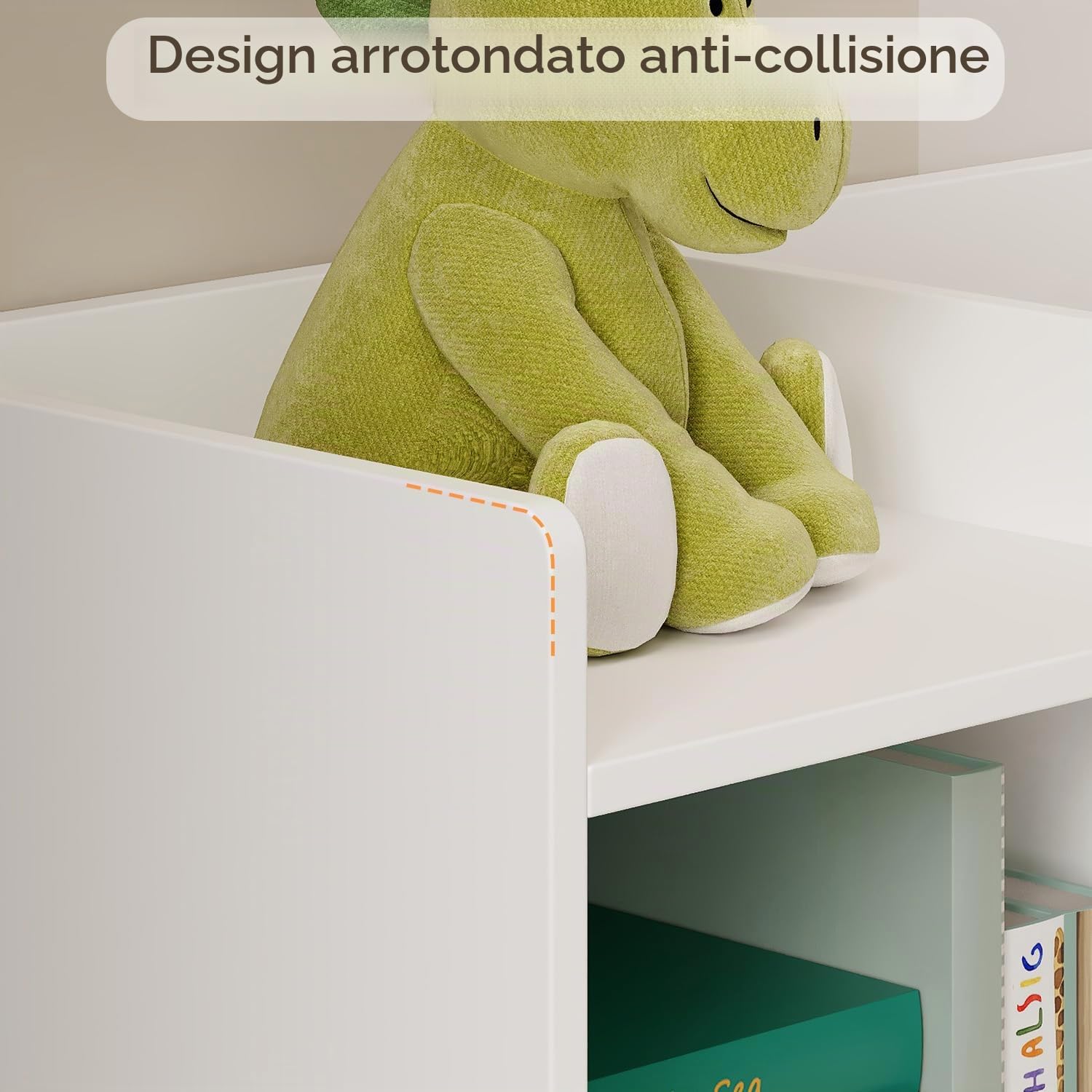 Scaffale per bambini 3 in 1, Mobiletto per giocattoli, Scaffale per giocattoli, Libreria con 8 contenitori rimovibili, Organizzatore per giocattoli per cameretta, Sala giochi, Asilo Nido, Came