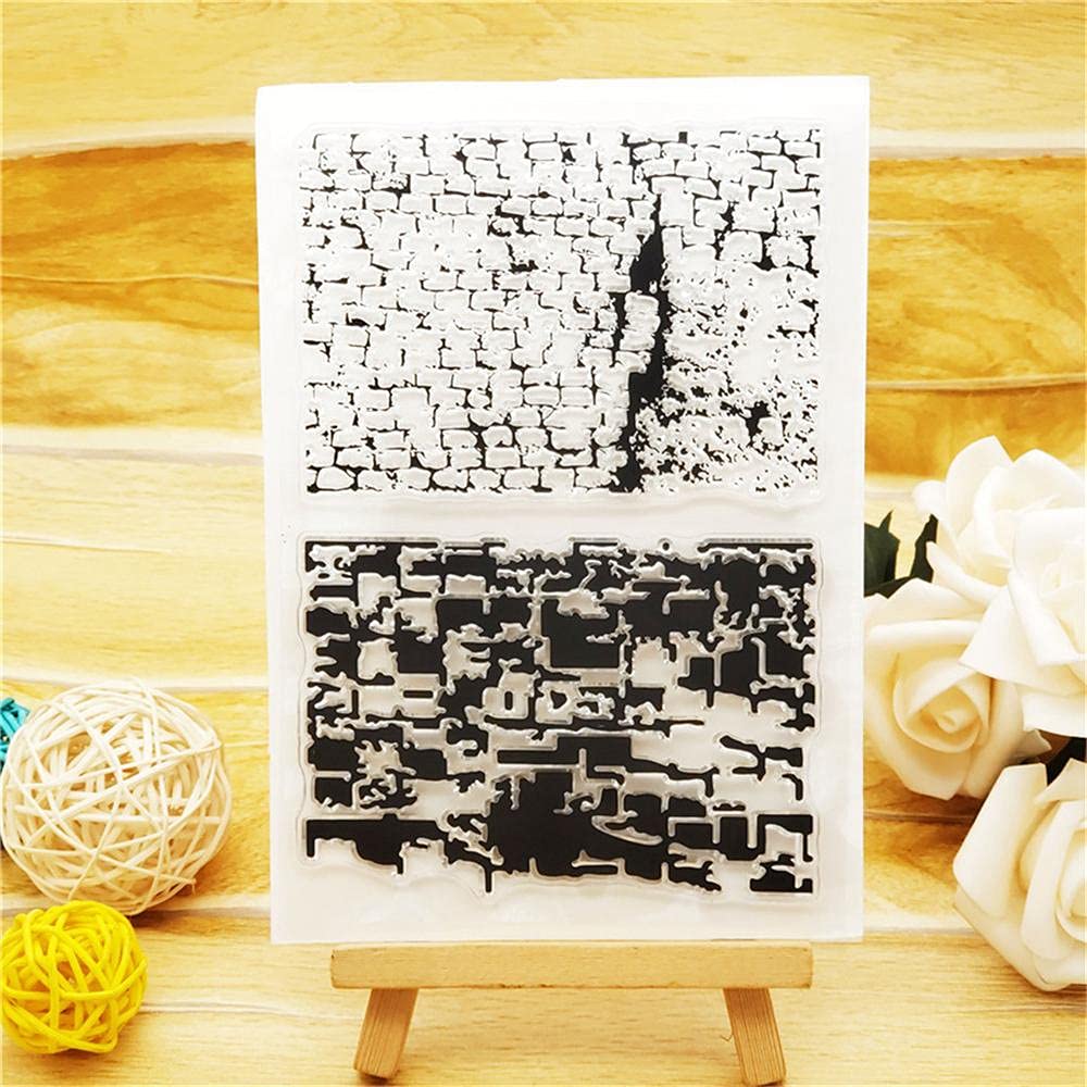 Timbro Trasparente In Silicone 10x10 Cm Per Scrapbooking E Biglietti Fai-da-te - Bricks - 2