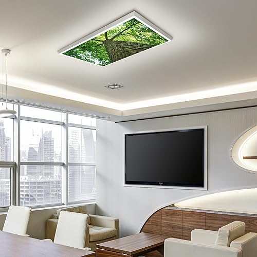 Miniatura 7 de Cubiertas de luz fluorescente para la oficina del aula, elimina el deslumbramiento severo que causa fatiga ocular y dolores de cabeza. Decoración de