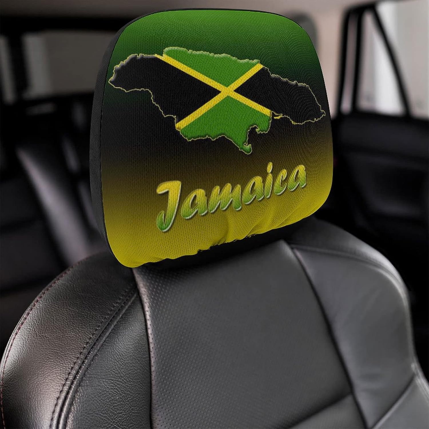 WXUEH Flag and Map Jamaican Jamaica Universal Car Seat