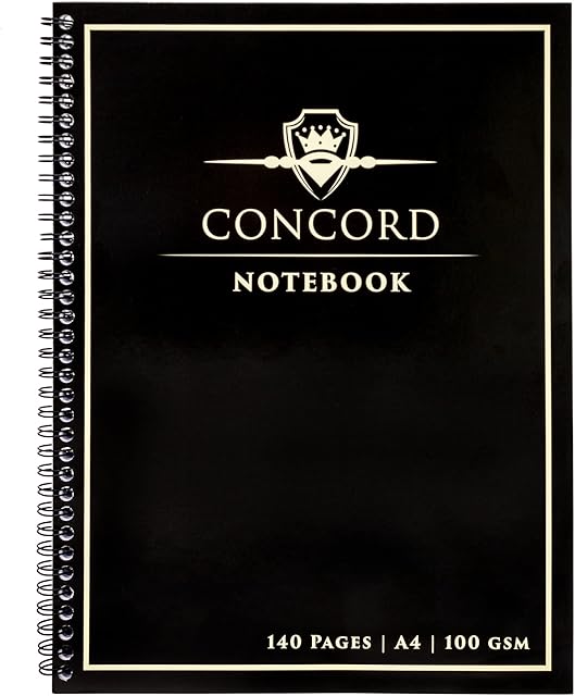 Pukka Pad, Concord 5-Pack A4 Wirebound Jotta Notebook - 140 Pages - Black, 21 x 29.7cm