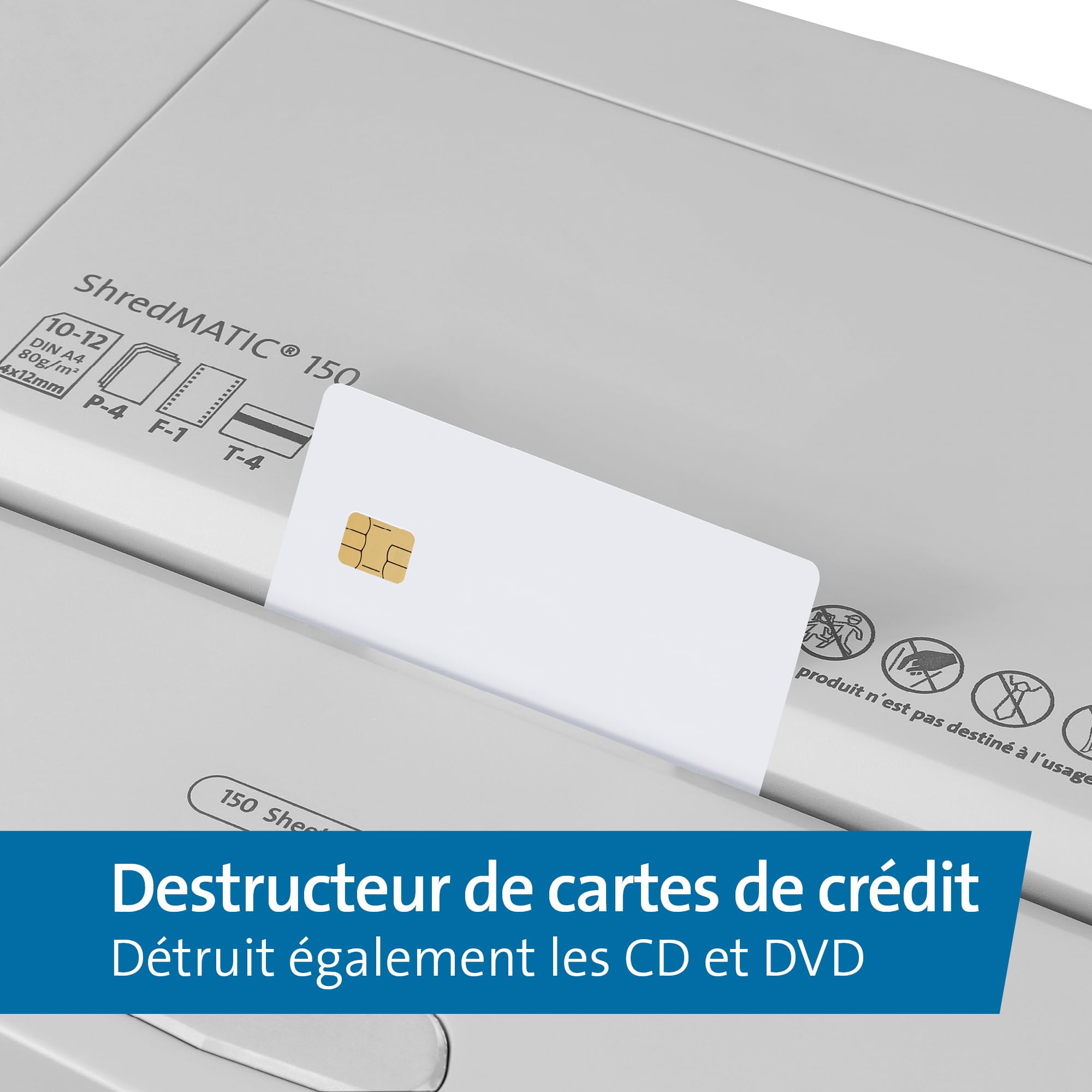 Dahle ShredMATIC 150 niszczarka dokumentów z funkcją Autofeed (150 arkuszy, cięcie cząstek P-4, pojemnik na odpady 24 l, nie wymaga konserwacji), szara
