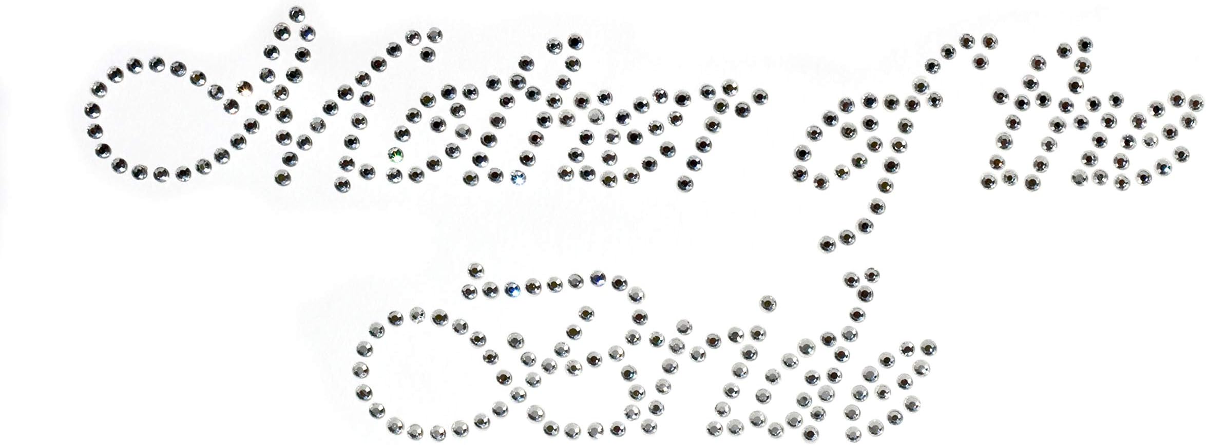 Mother of The Bride Wedding Party Clear Rhinestone Iron on 8.25 x 3.25" Hotfix Transfer Bling DIY
