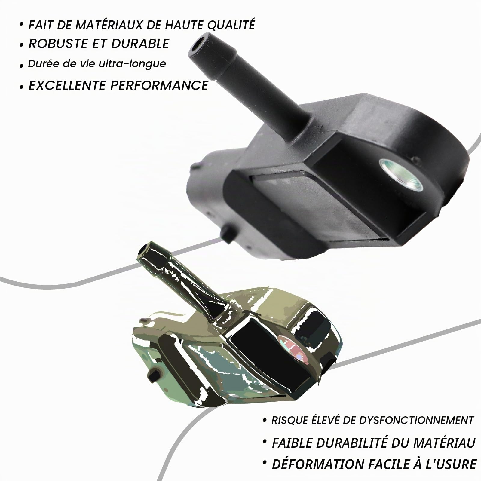 Capteur de pression de suralimentation pour Duster Logan Sandero Clio 2 3 Kangoo Mégane Scénic Trafic 2 Twingo 2 1.5 dCi 138250 04406441 04412919 093450122 093852290 18590 84A9 00 g