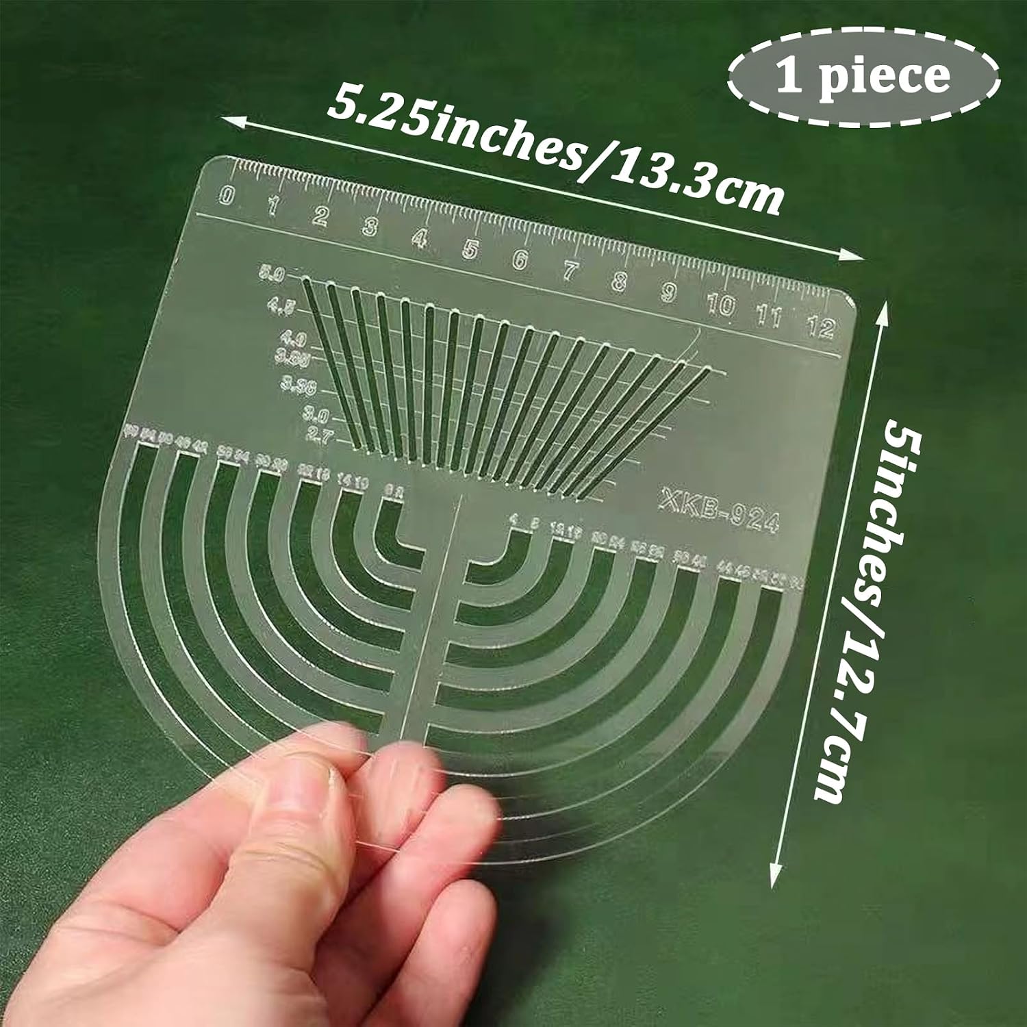 MIUPOO Leather Stitching Aid Plate,Stitching Punch Aid Plate,Multifuction Stencil Template Leather Punching Tool,Clear Acrylic Circle Template,1 Piece.