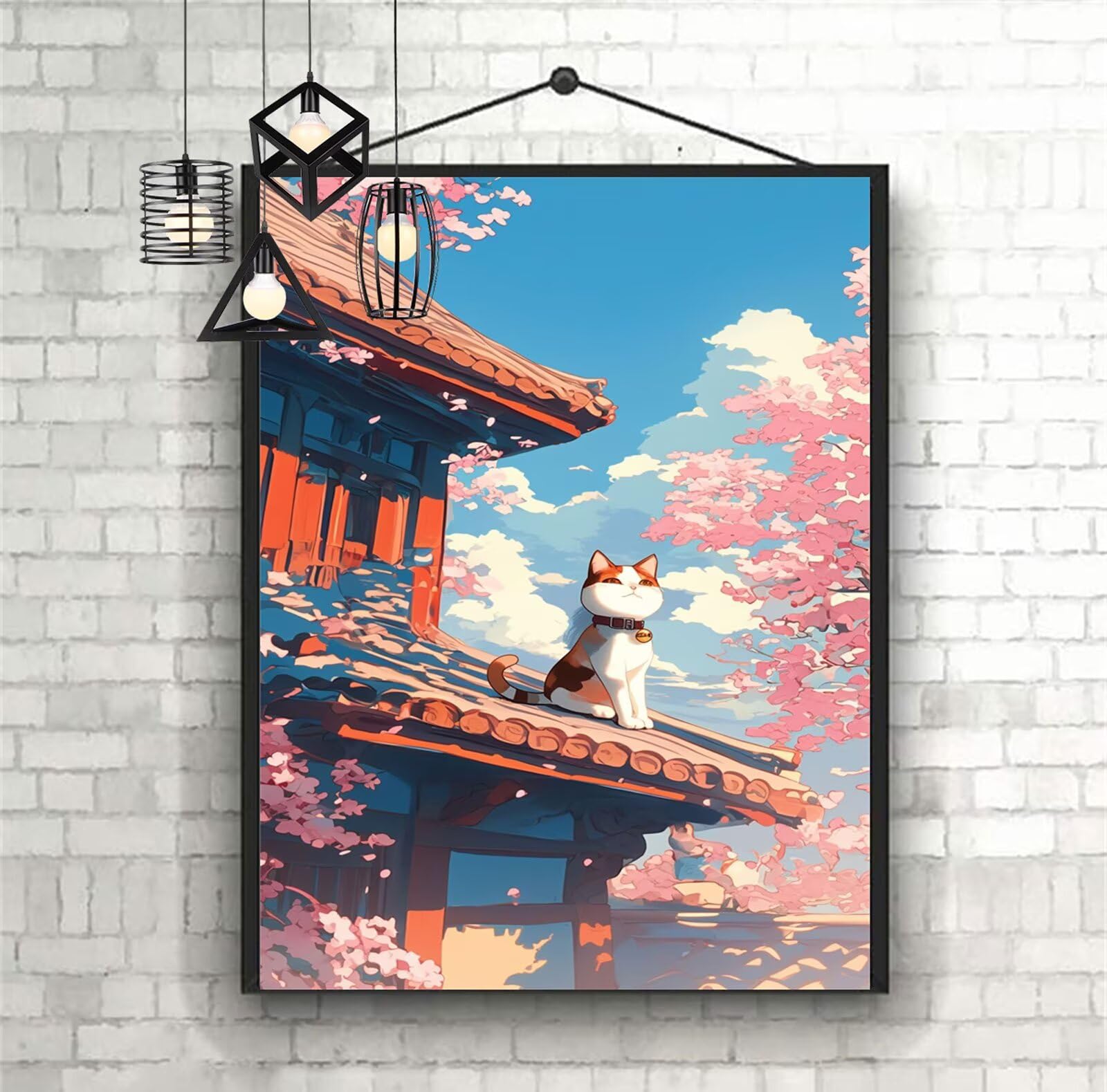 Diamentowe malowanie kot diamentowy obraz dzieci 100x150cm 2025 diament malarstwo Japonia, DIY diamentowe rysunki ścieg krzyżykowy rzemiosło dla dorosłych, obraz diamentowy dekoracja domu prezenty dla