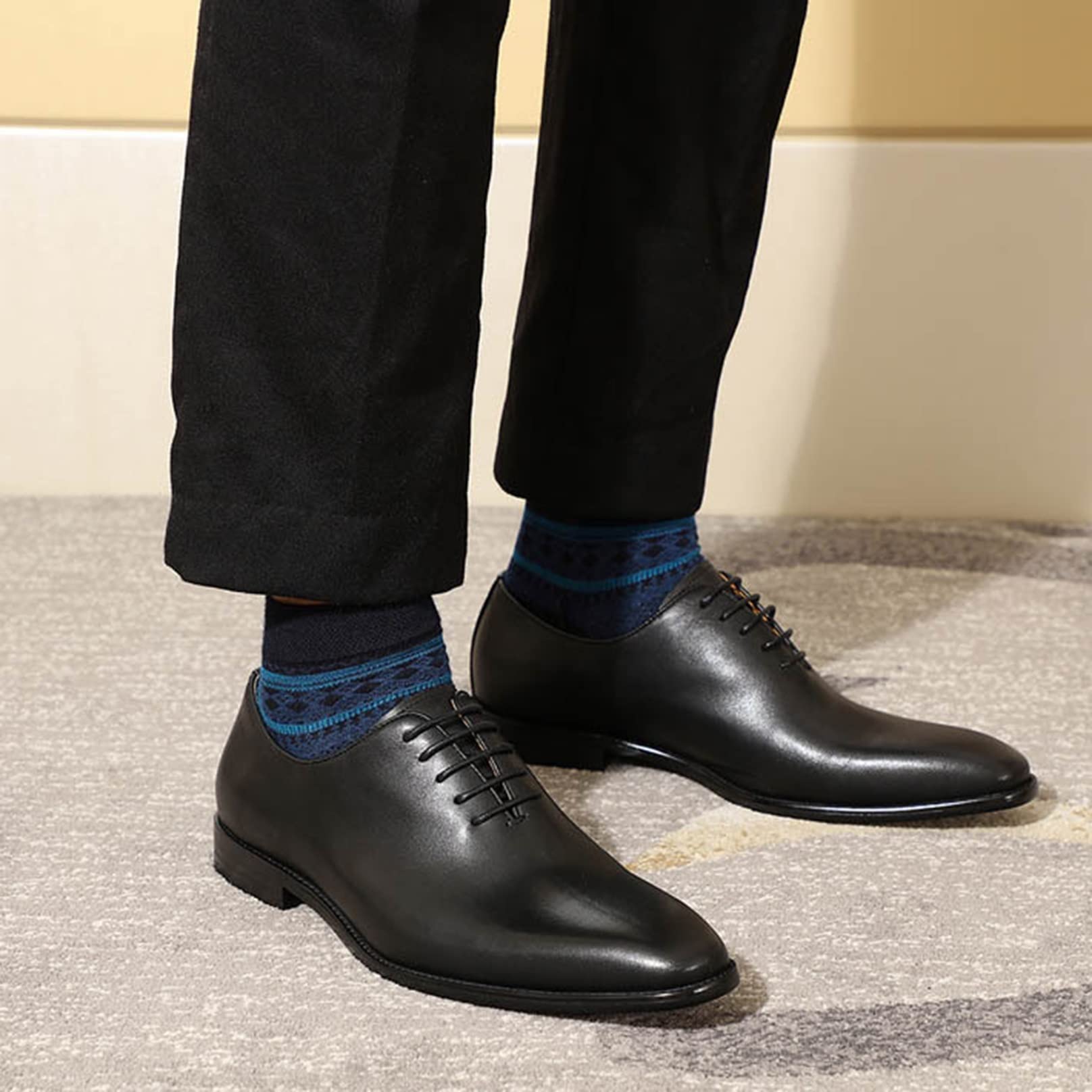 Chaussures de luxe en cuir véritable pour hommes, polies à la main, à Chaussures de luxe en cuir véritable pour hommes, polies à la main, à