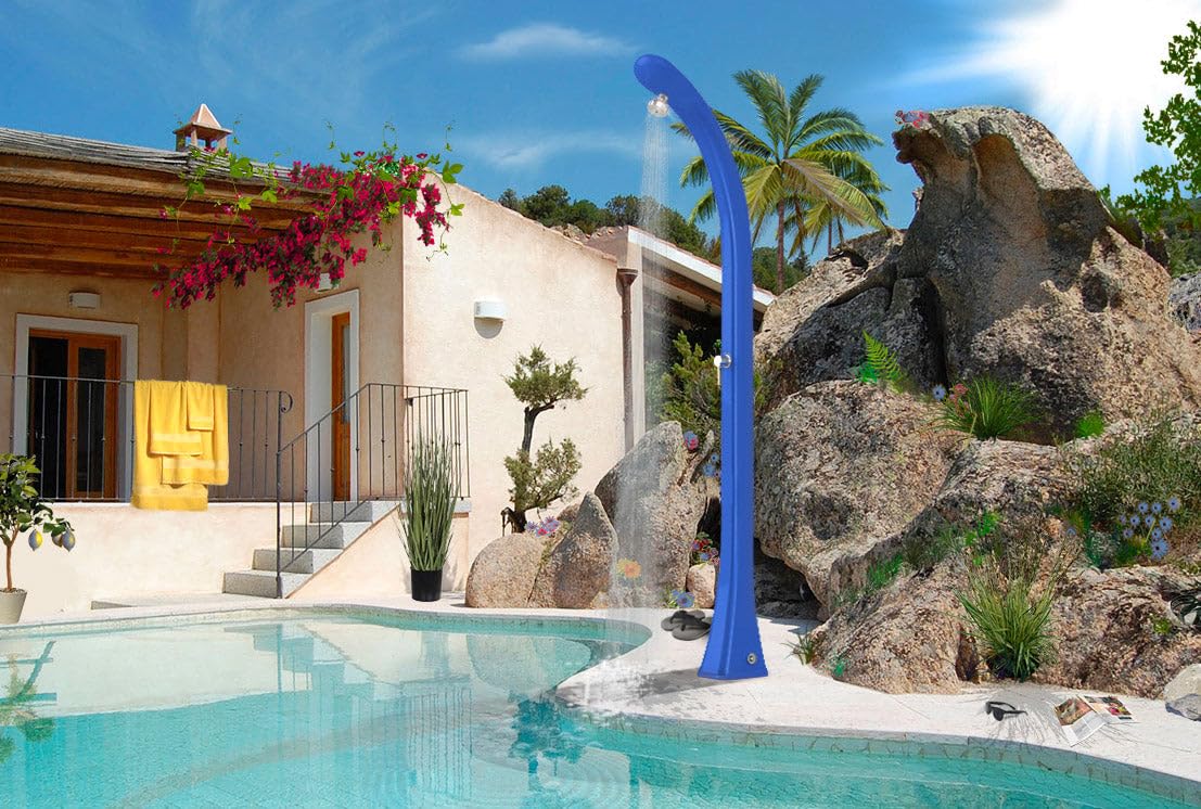 Doccia Solare da Esterno Giardino 20L Miscelatore Arkema Happy One Verde Chiaro