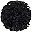 FESHFEN Large Jet Black Synthetic Fiber Messy Bun Hair Piece, 1.94 oz