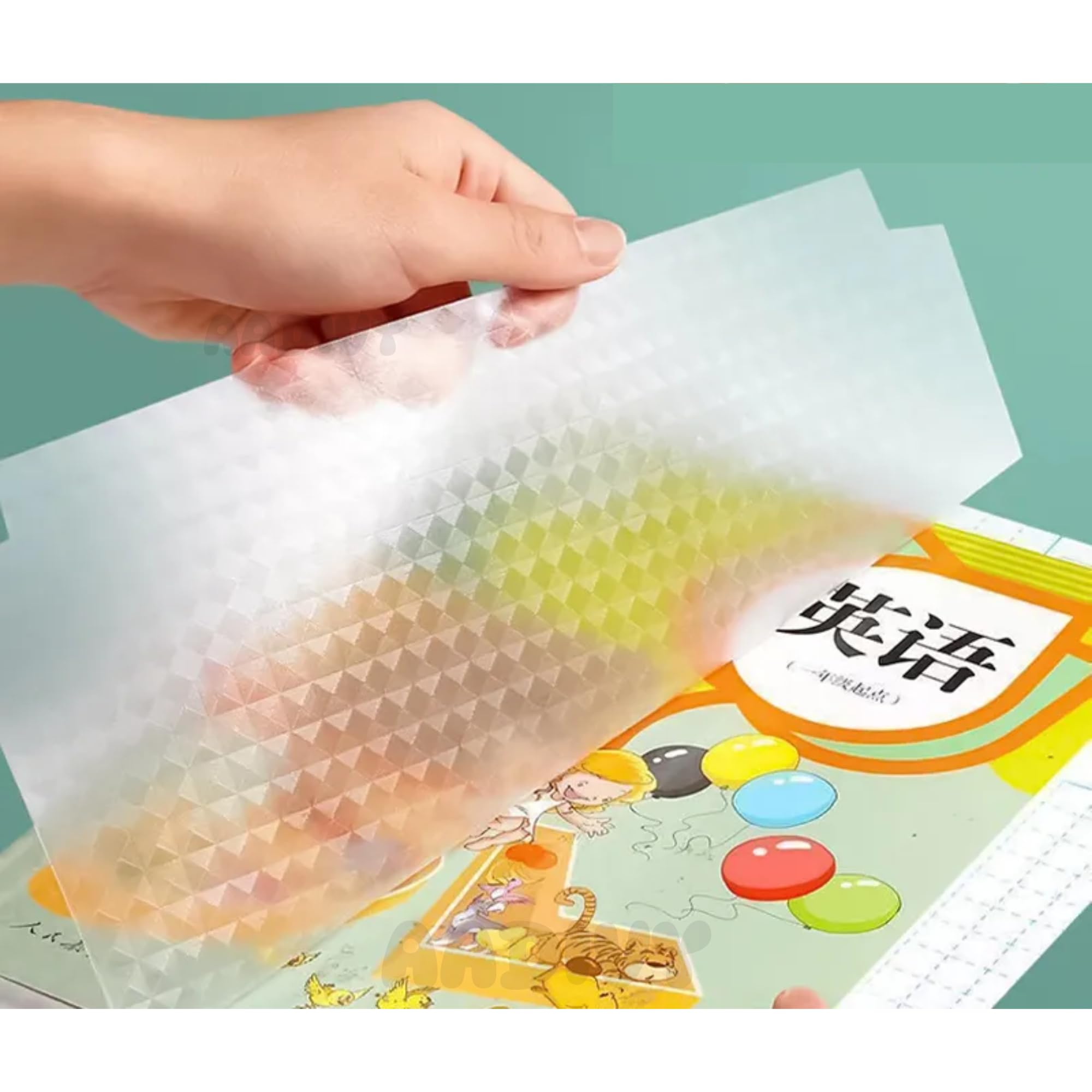 20 Sheets Medium Size Book Binding Cover Self Adhesive Waterproof Binding Film for School & Office Textbook Protective Diamond Pattern (43x30 CM)-image-12